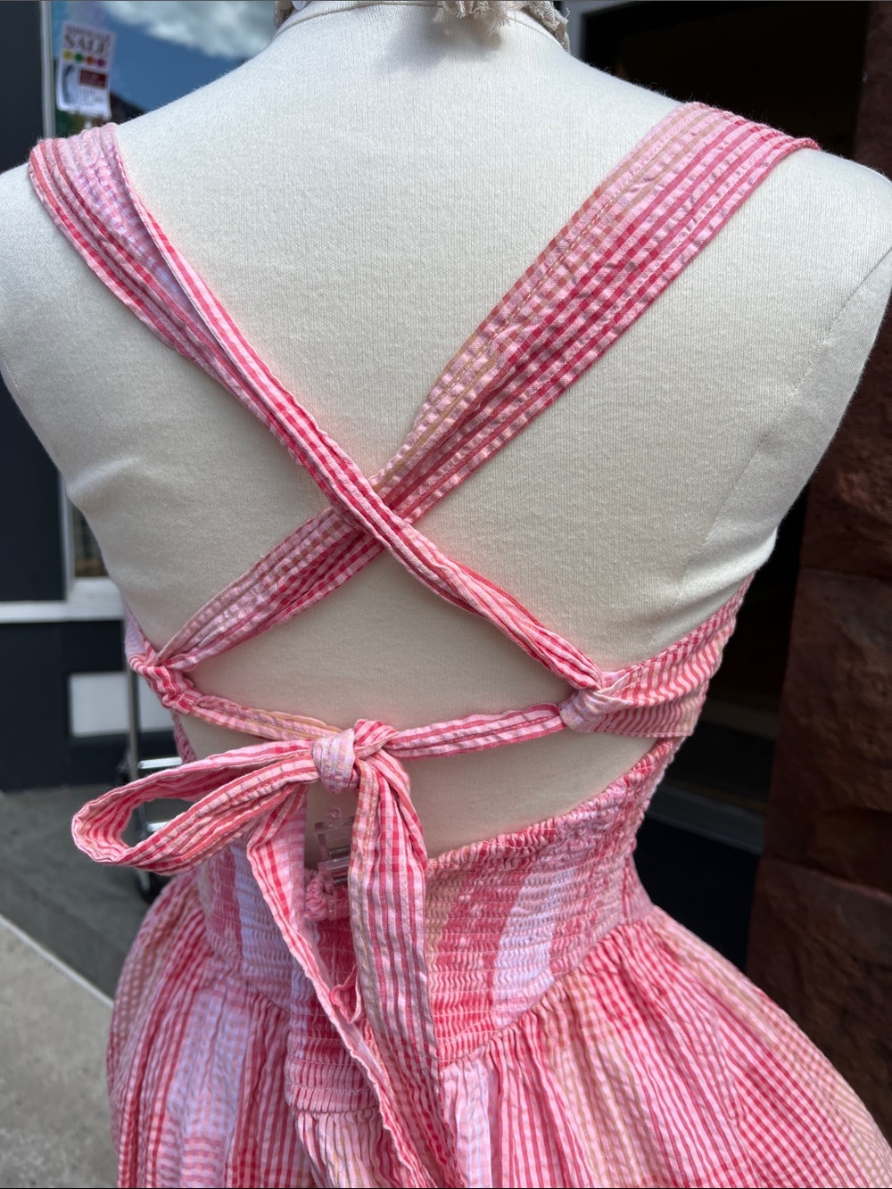 Free People Laurel Plaid Mini Dress in Pink - Picture 9 of 9